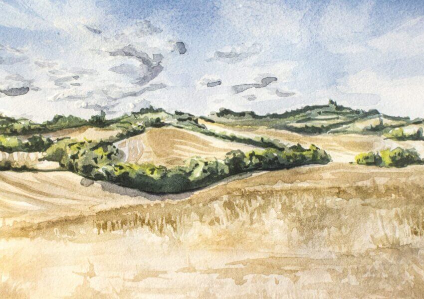 illustration of foothills