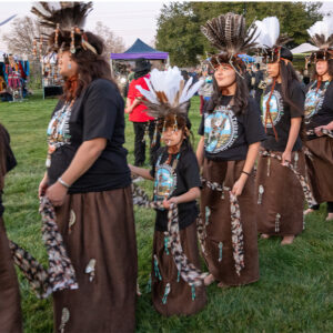 members of the Muwekma Ohlone tribe at Mexica New Year celebration