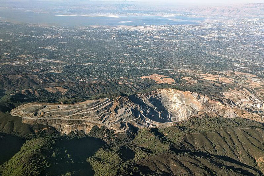 Lehigh quarry, aerial view