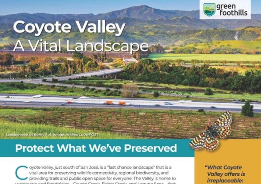 cover of report, "Coyote Valley: A Vital Landscape"