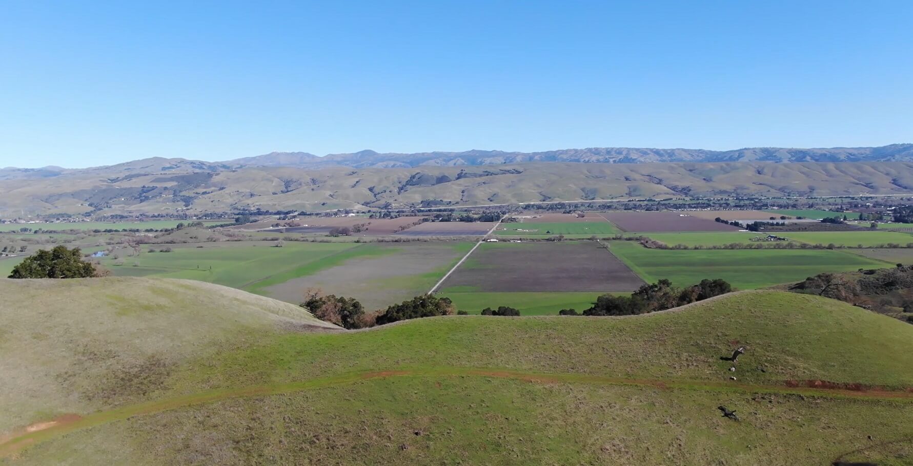 View looking over Coyote Valley from the proposed cemetery site