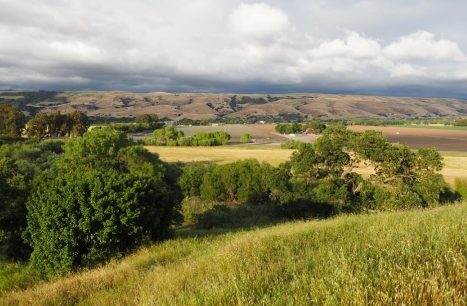 Green and golden hills of Coyote Valley